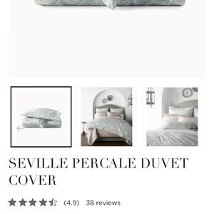 Peacock alley Seville king duvet cover and shams